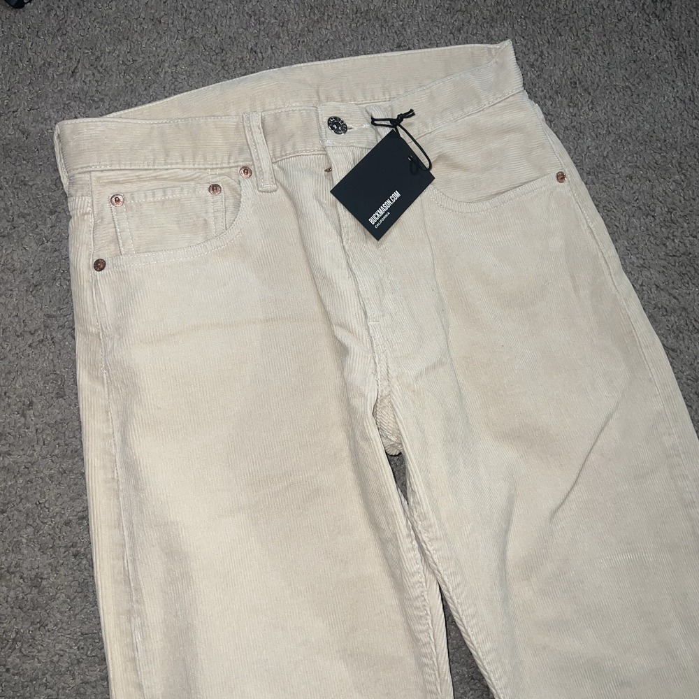 NWT Buck Mason Beige Stretch Cord Ford Standard Jean Classic Americana 28x33